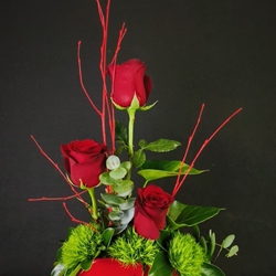 Composición tres rosas. - Imagen 1